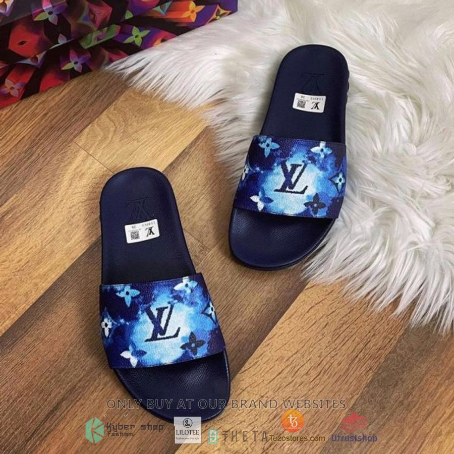 louis vuitton blue slide sandals 1 90243