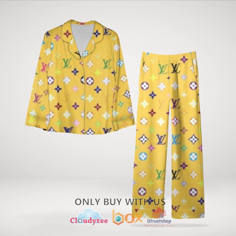 louis vuitton light yellow pajamas set 1 50502