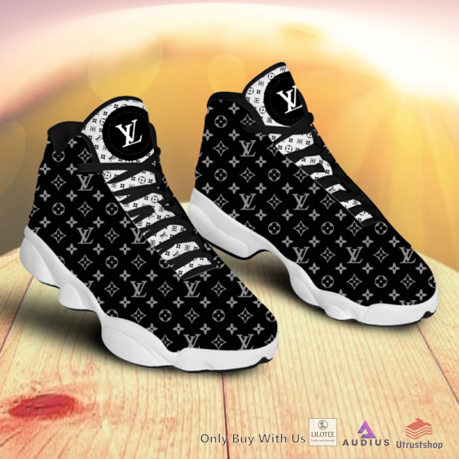 louis vuitton lv black white air jordan 13 sneaker shoes 1 64288