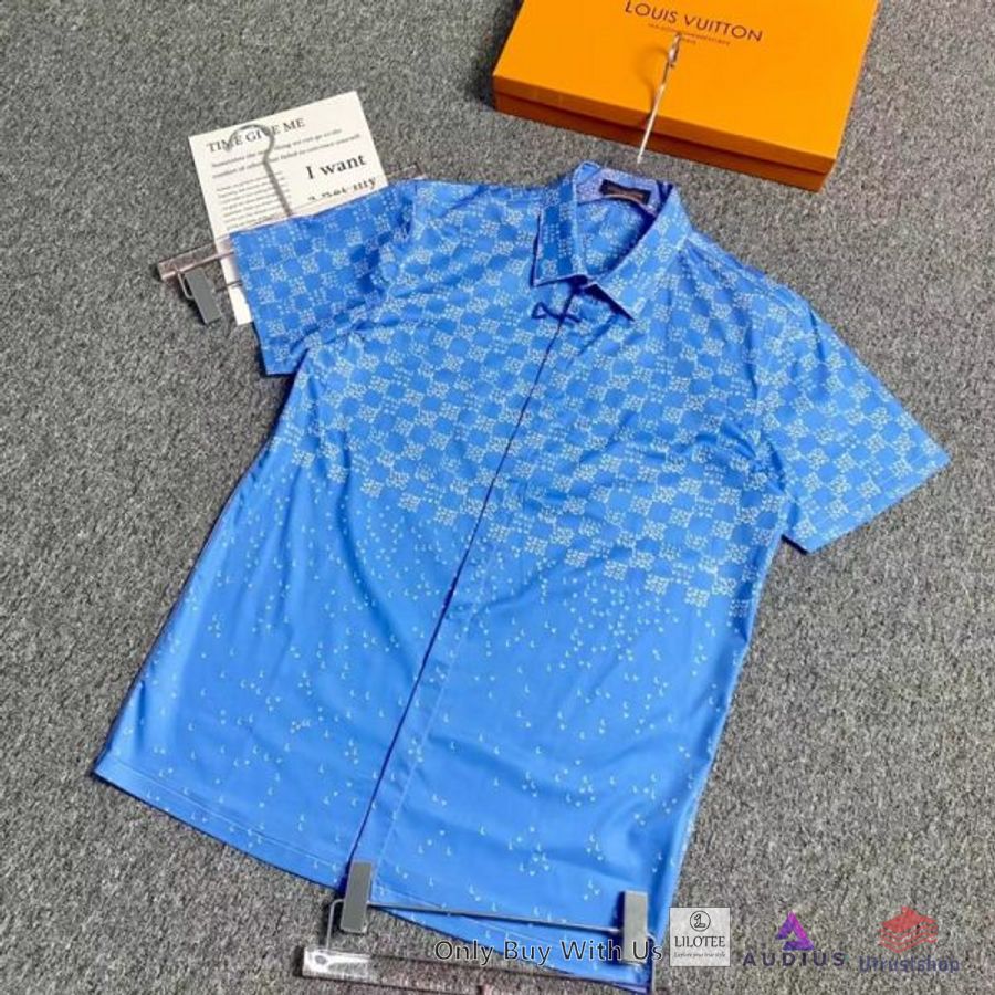 louis vuitton lv caro blue hawaiian shirt 1 94236