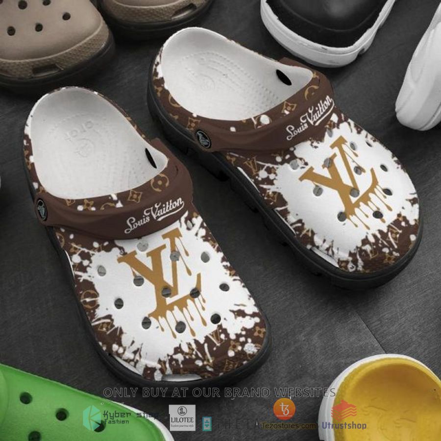 louis vuitton lv white brown crocband shoes 2 7136