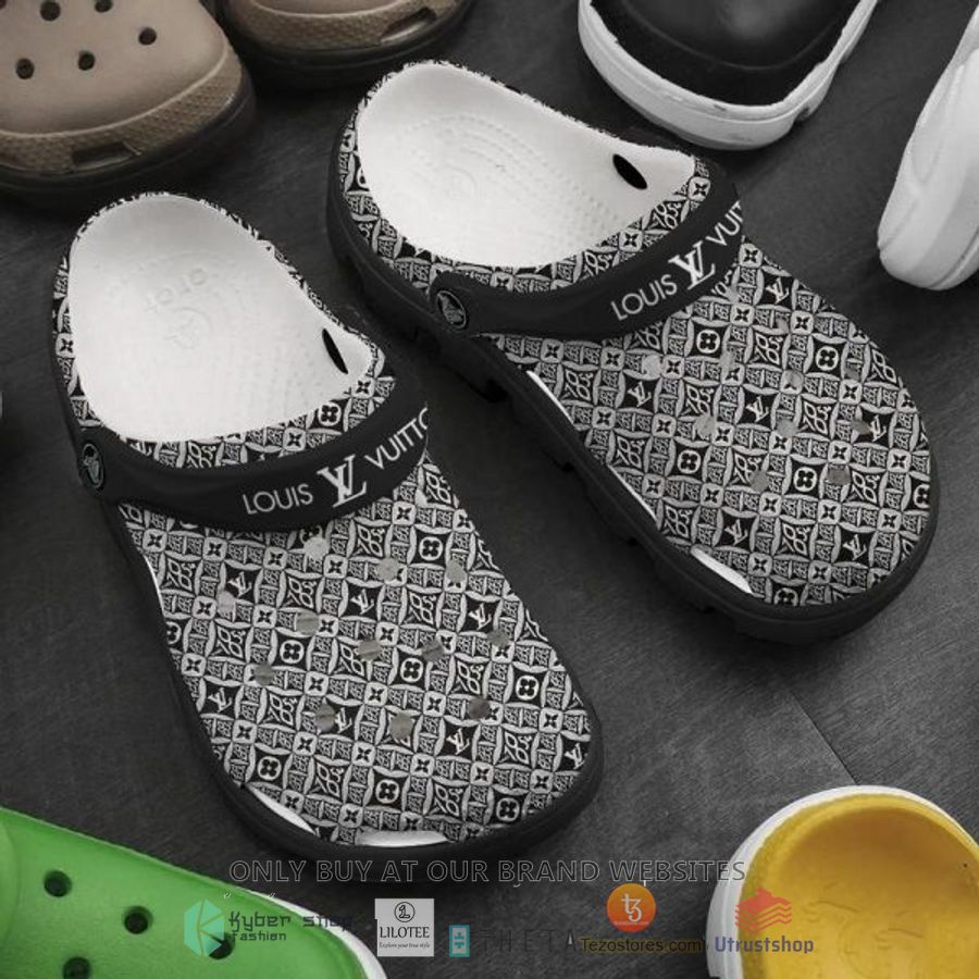 louis vuitton lv white pattern grey crocband shoes 2 88108