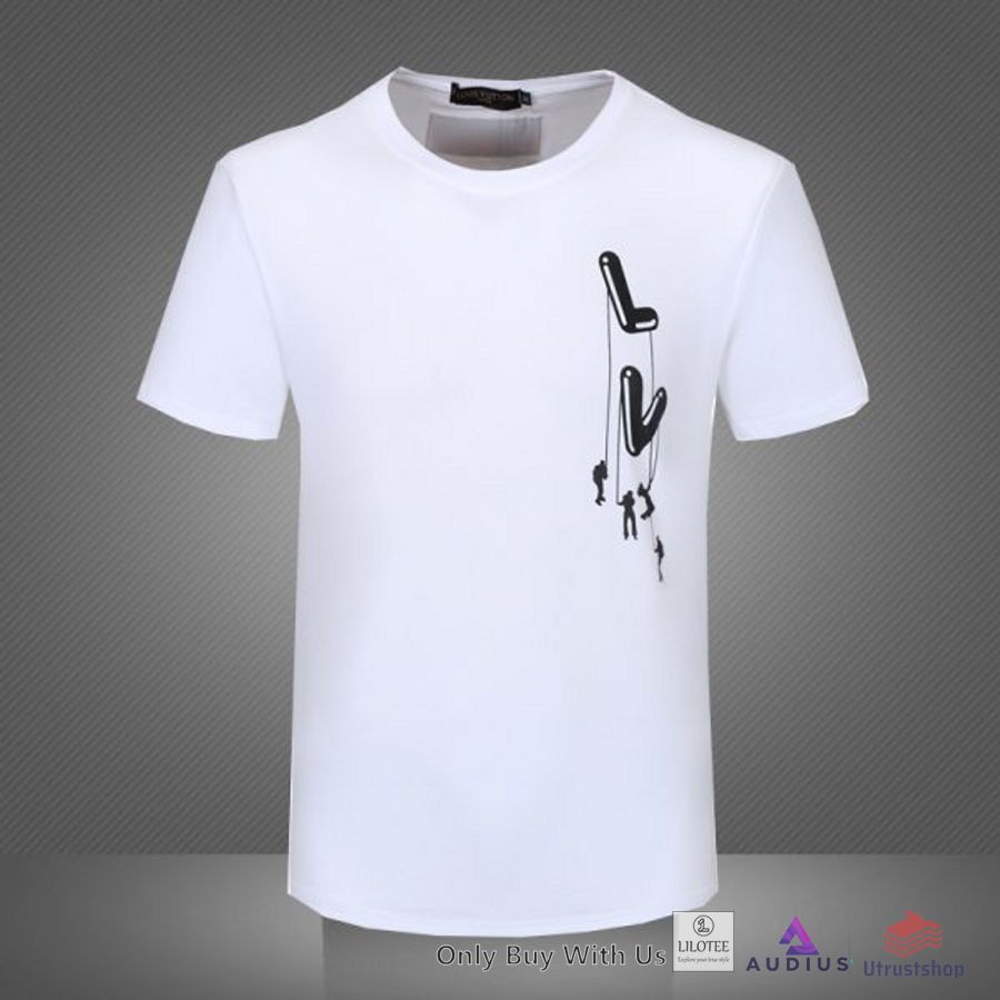 louis vuitton lv white simple 3d t shirt 1 60691