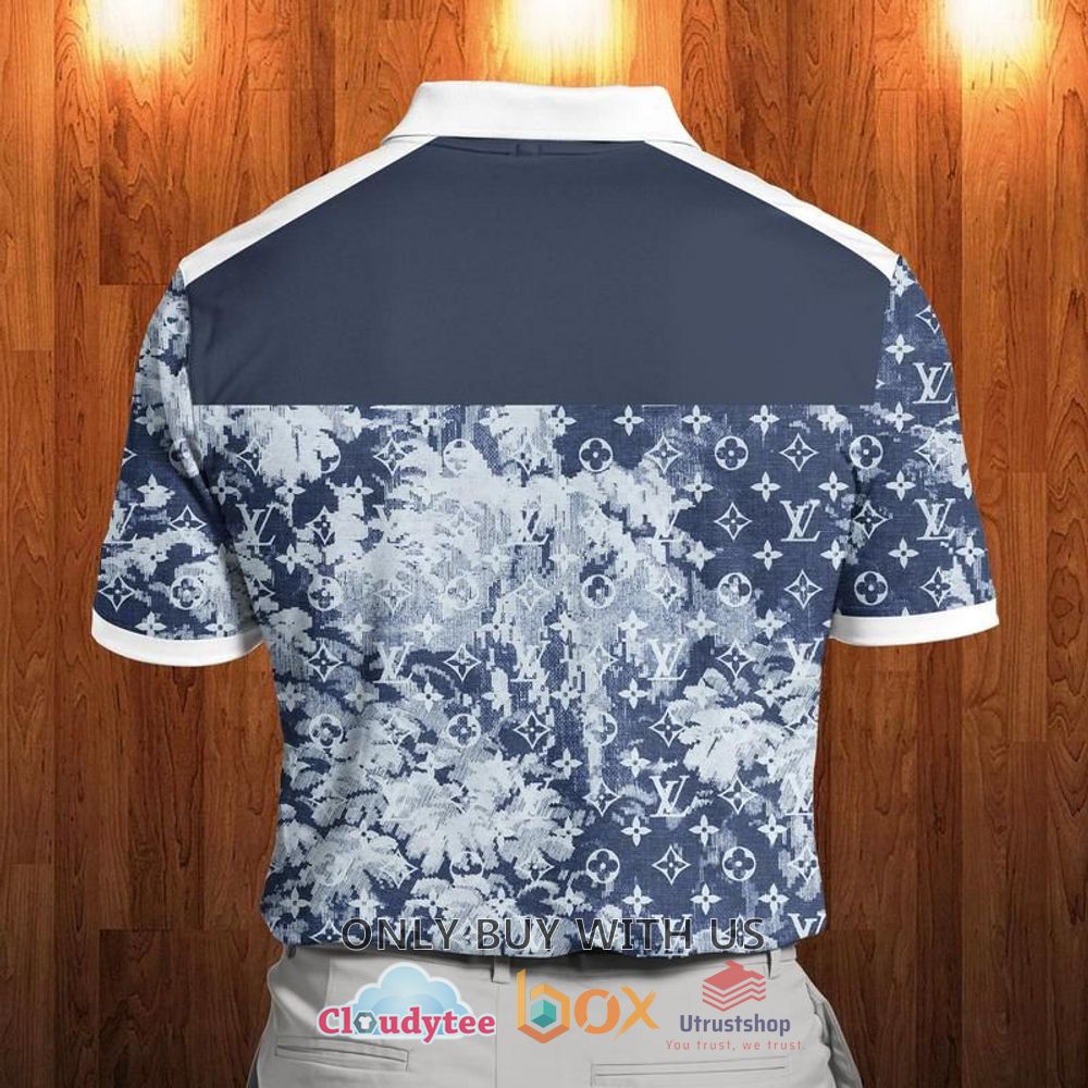 louis vuitton navy blue grey polo shirt 2 30559