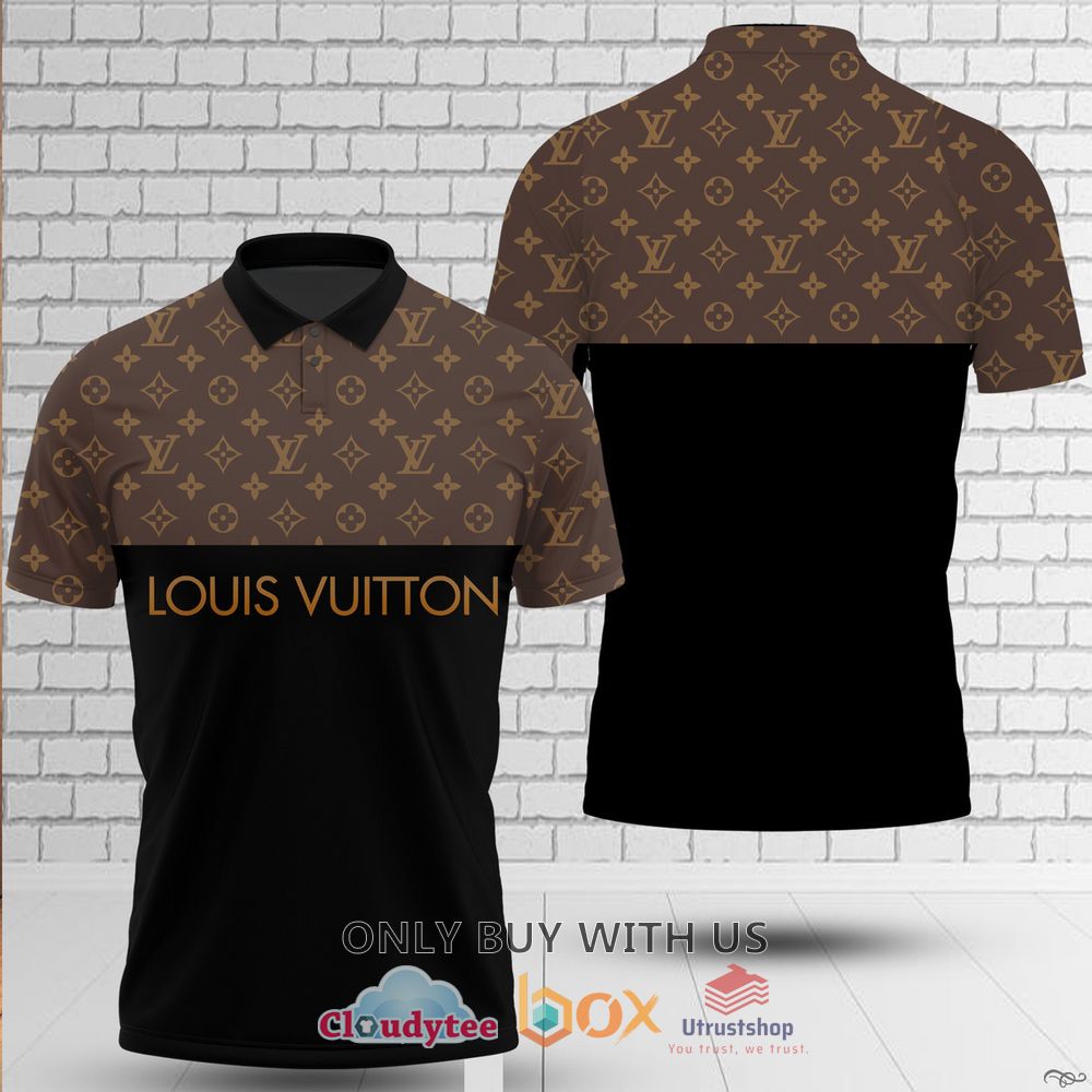 louis vuitton paris brown black polo shirt 1 60664