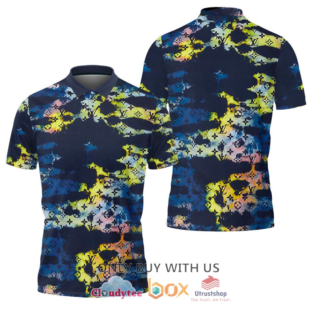 louis vuitton paris multicolor pattern polo shirt 1 15029