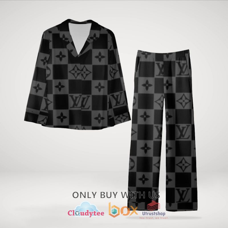 louis vuitton pattern caro color pajamas set 1 53691