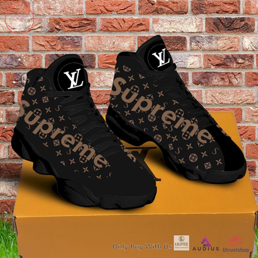 louis vuitton supreme black air jordan 13 sneaker shoes 1 35436
