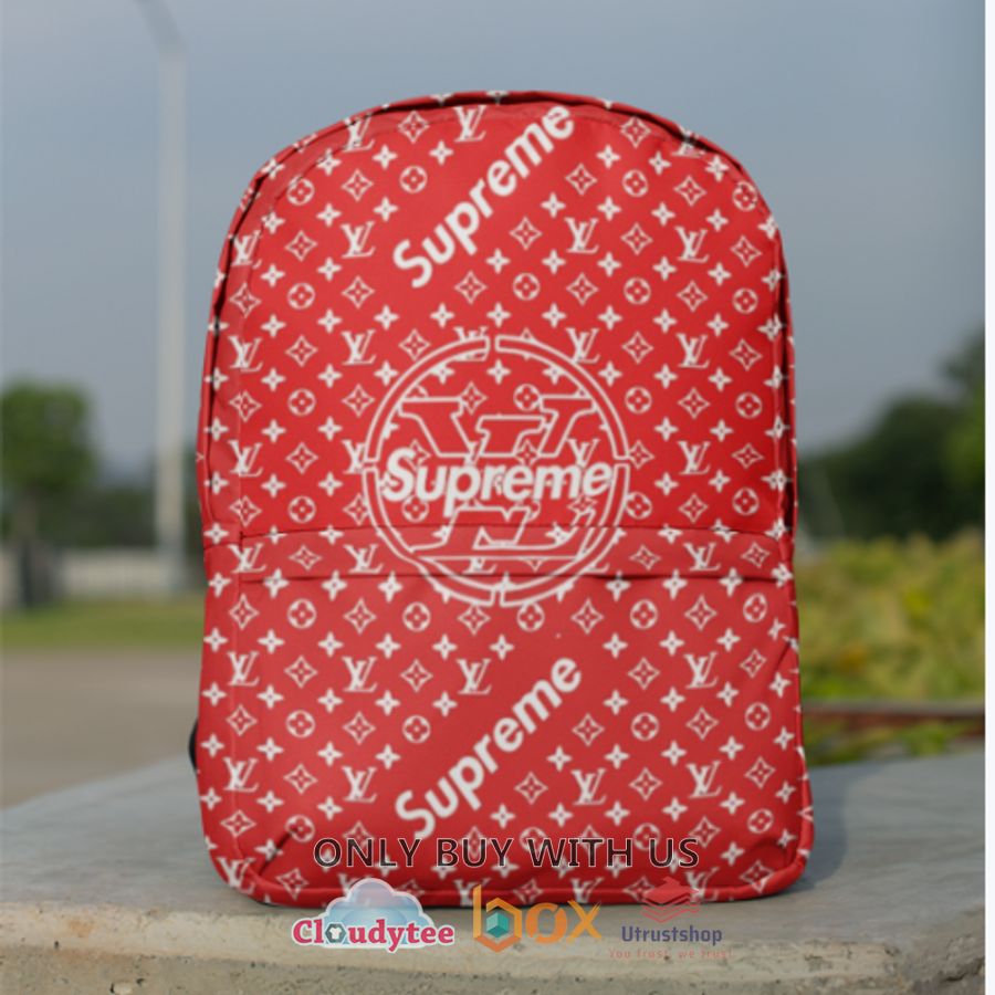 louis vuitton supreme red backpack 1 92072