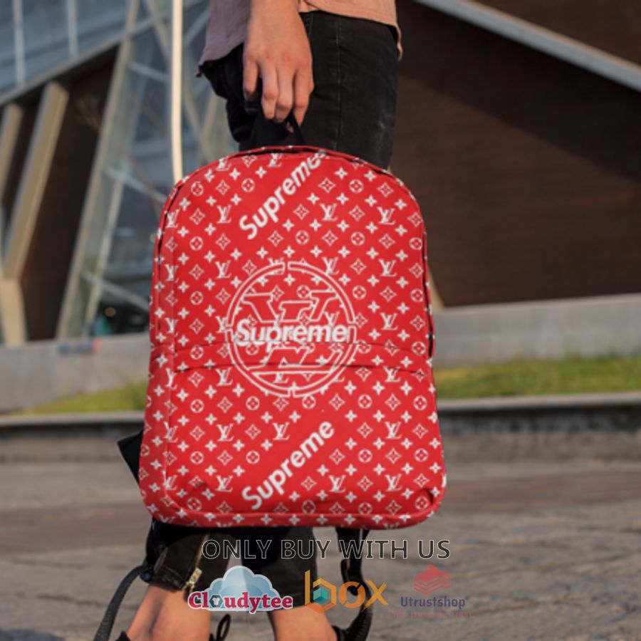 louis vuitton supreme red backpack 2 40930