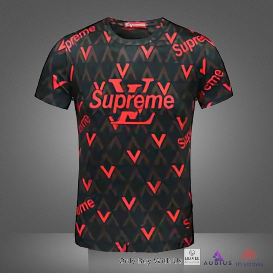 louis vuitton supreme red dark 3d t shirt 1 39849