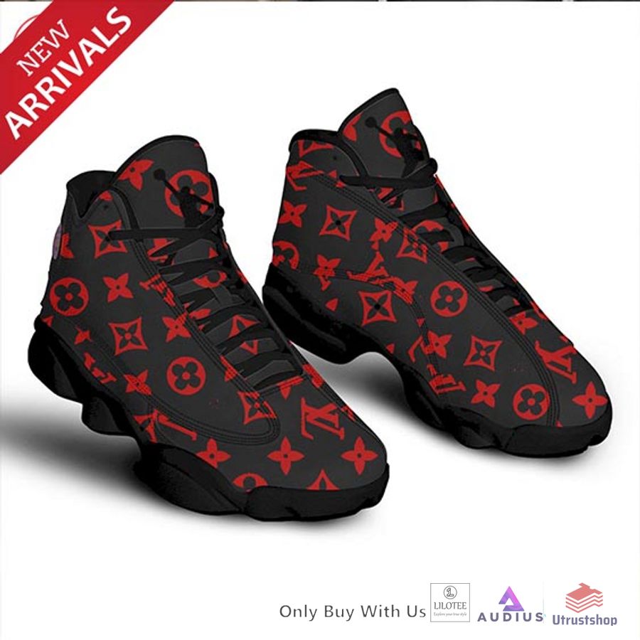 louis vuitton supreme red pattern black air jordan 13 sneaker shoes 1 16068