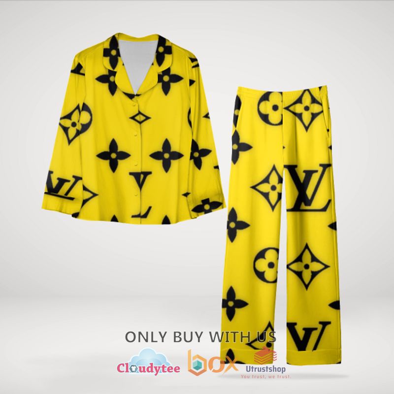 louis vuitton yellow pajamas set 1 92647