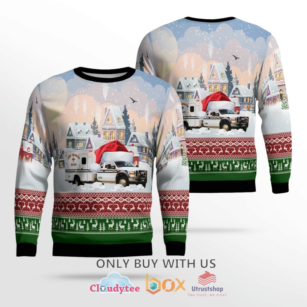 louisiana new orleans ems christmas sweater 1 10461