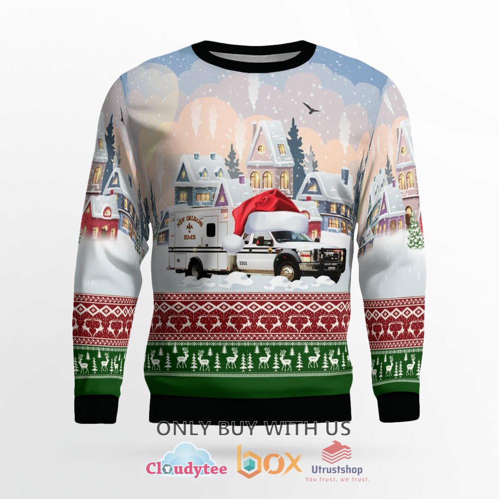 louisiana new orleans ems christmas sweater 2 65800