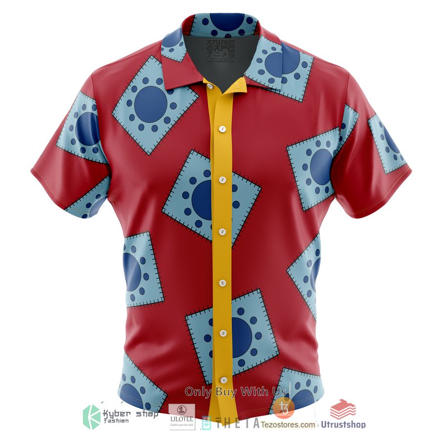luffys wano pattern one piece short sleeve hawaiian shirt 1 76235