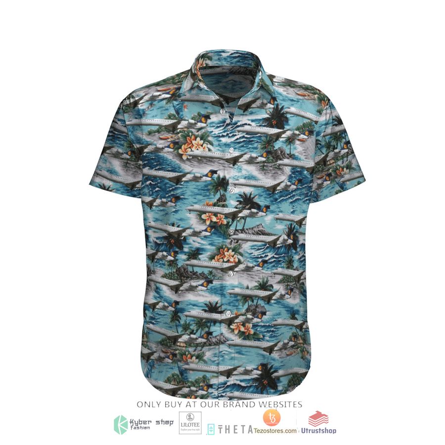 lufthansa bombardier crj900 short sleeve hawaiian shirt 2 26244
