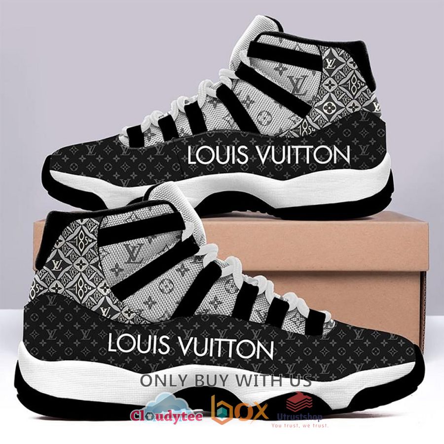 lv louis vuitton black grey air jordan 11 shoes 1 39367