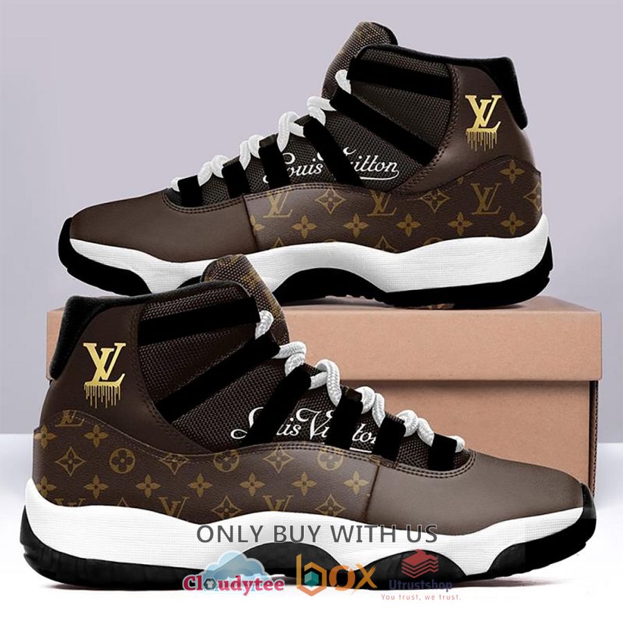 lv louis vuitton brown logo air jordan 11 shoes 1 26091
