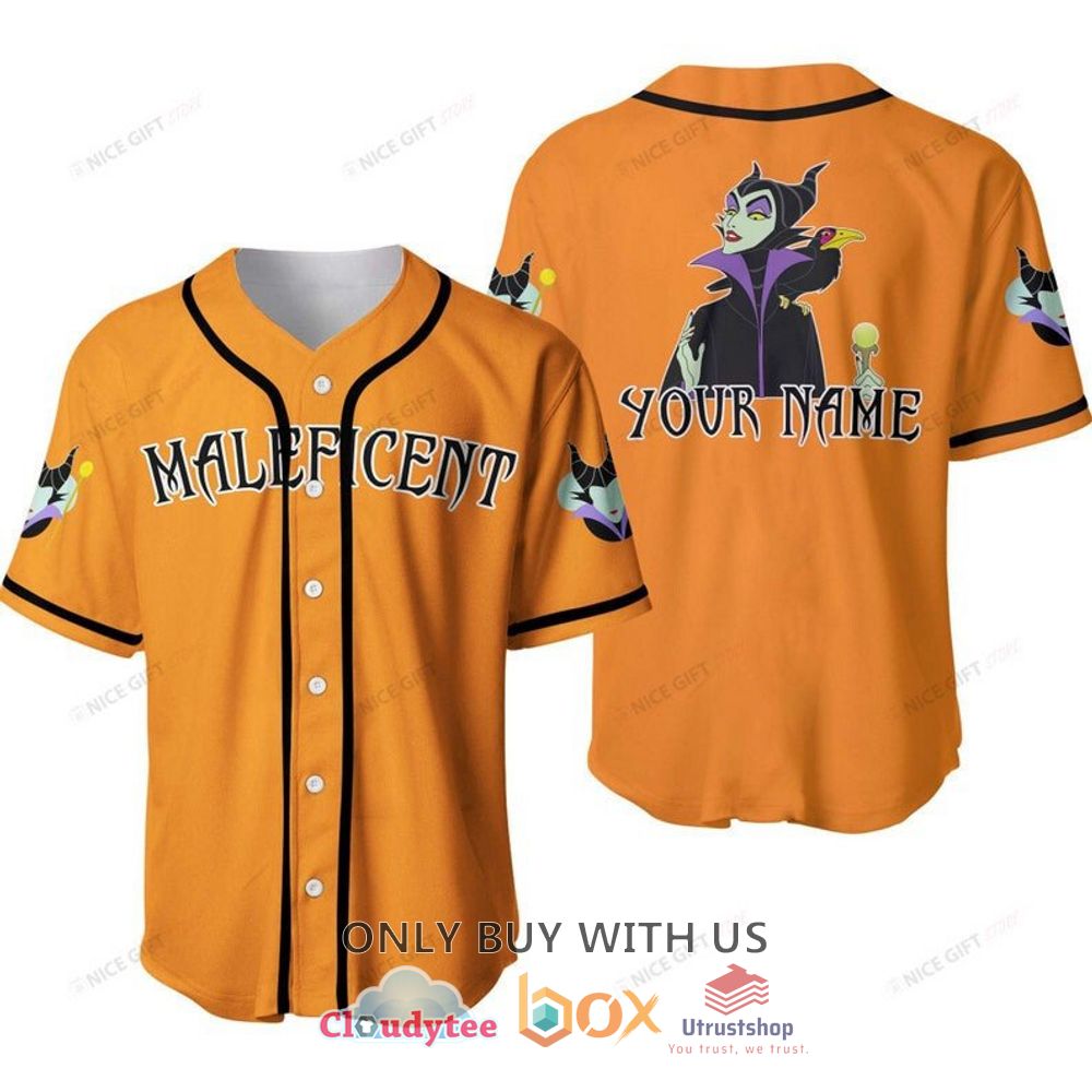 maleficent cartoon custom name baseball jersey shirt 1 25957