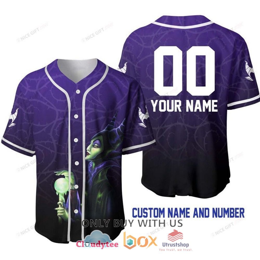 maleficent personalized pattern baseball jersey shirt 1 45698