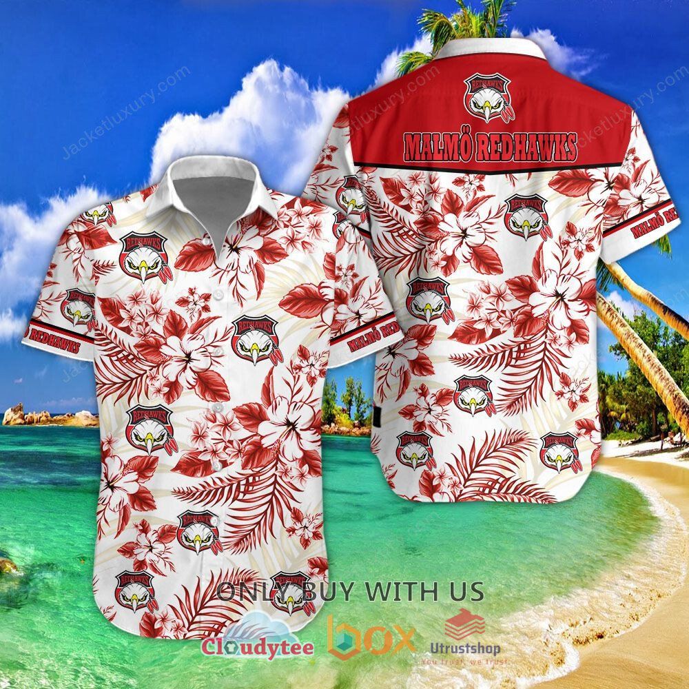 malmo redhawks shl flowers hawaiian shirt short 1 48457