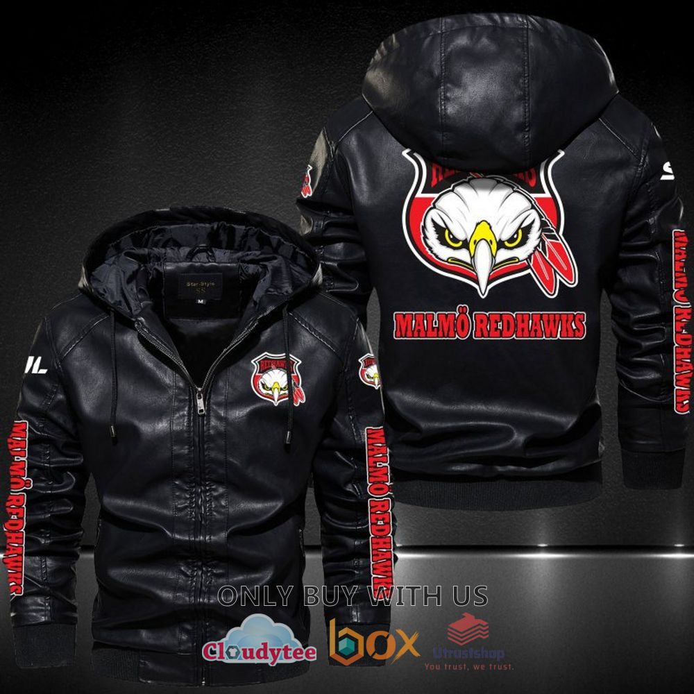 malmo redhawks shl leather jacket hat 1 83589