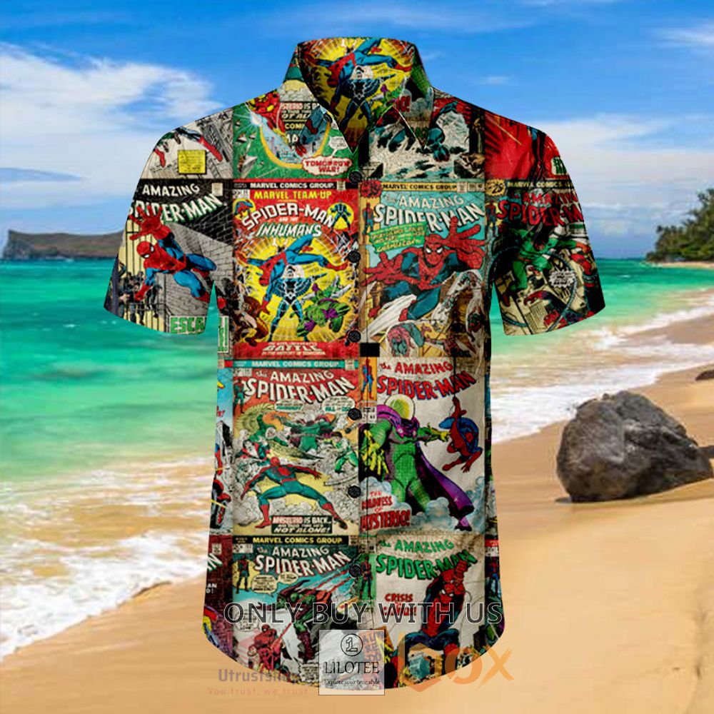 marvel spider man cover hawaiian shirt 1 32788