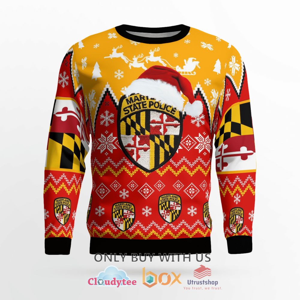 maryland state police christmas sweater 2 92096