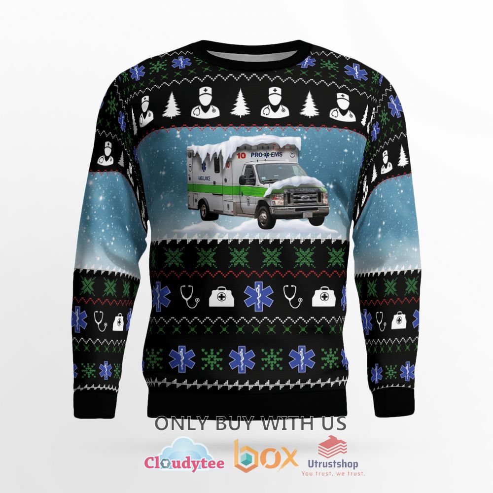 massachusetts pro ems black christmas sweater 2 46377