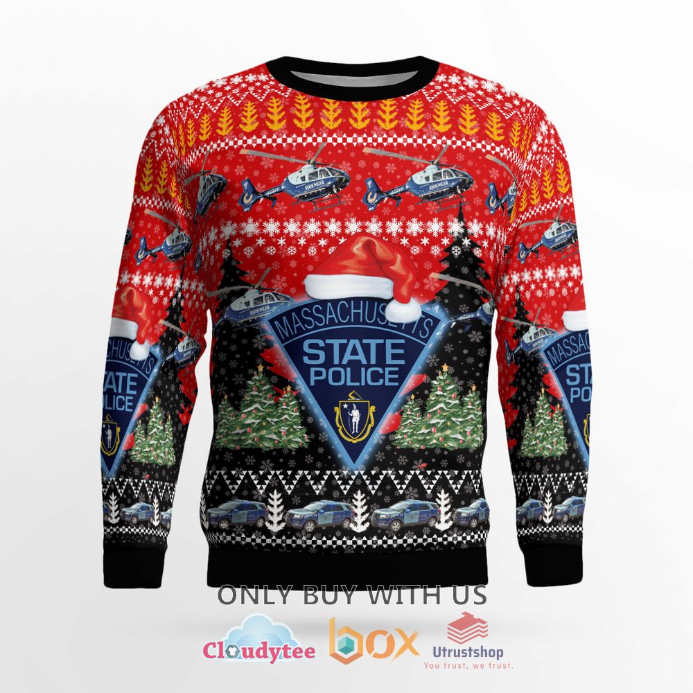 massachusetts state police christmas sweater 2 83405