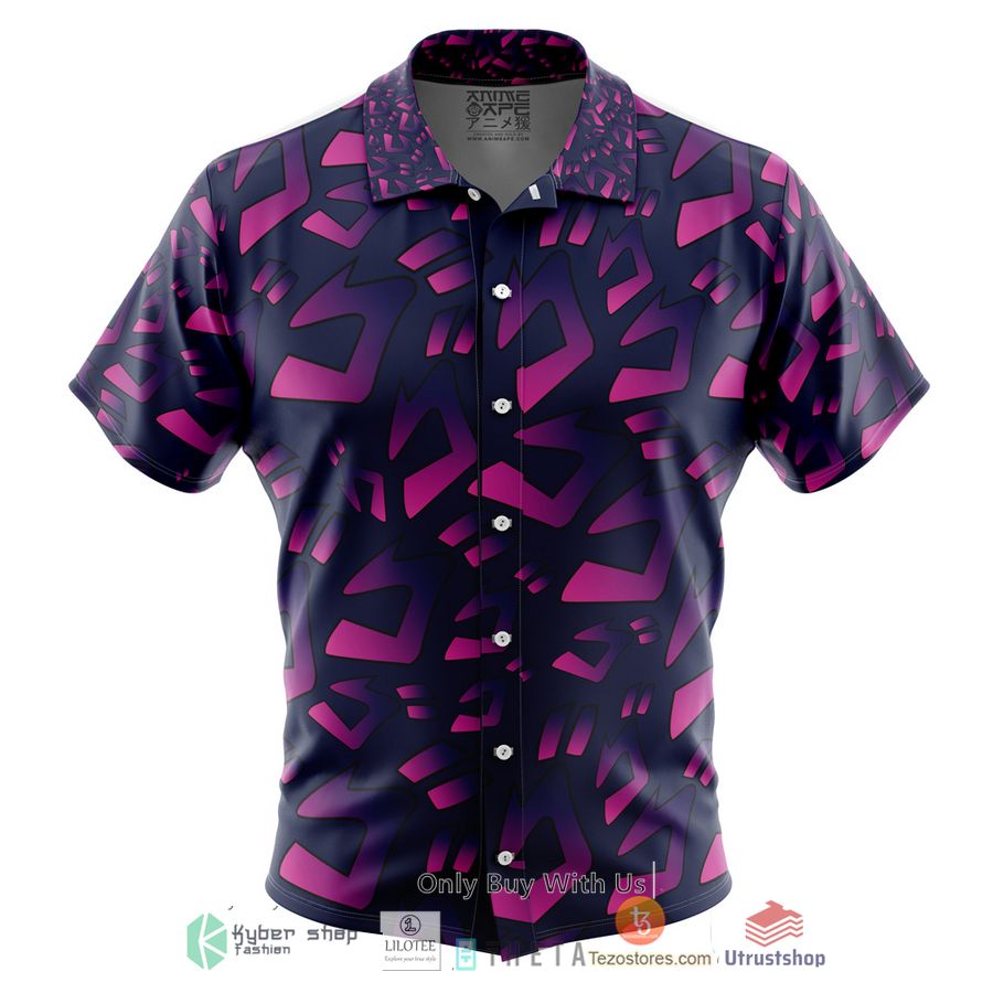 menacing aura jojos bizarre adventure short sleeve hawaiian shirt 2 80811