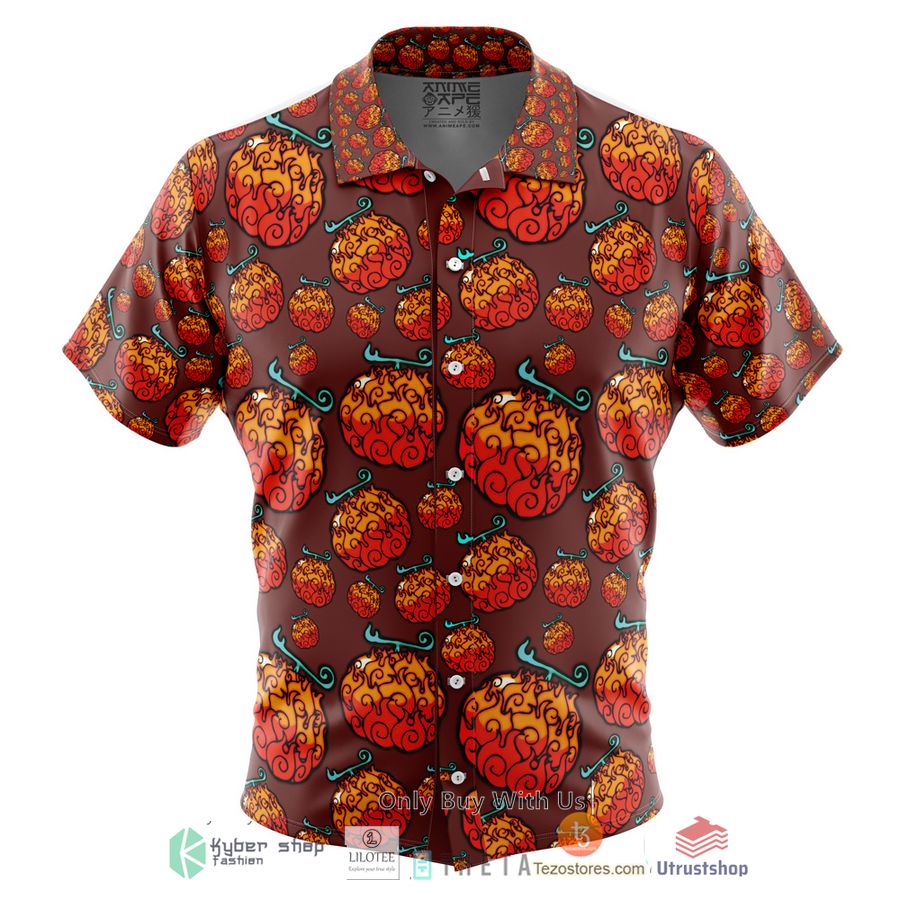 mera mera no mi one piece short sleeve hawaiian shirt 1 49652