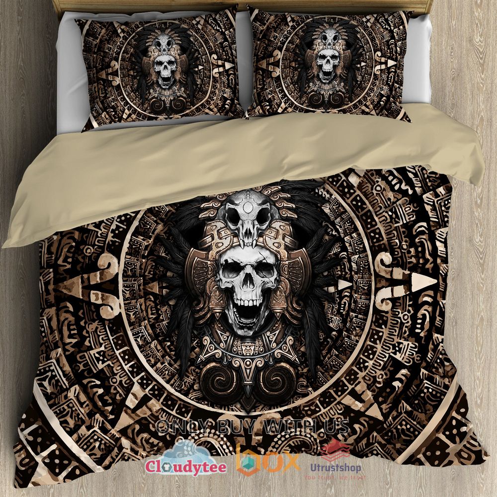 mexico aztec skull warrior bedding set 1 42284