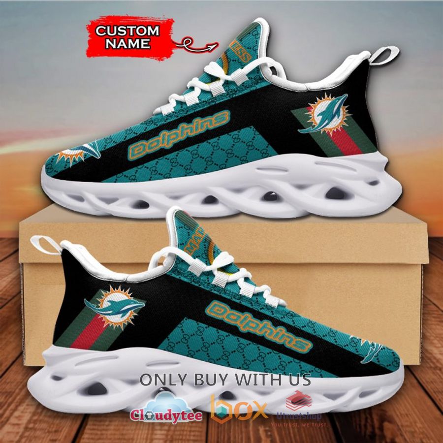 miami dolphins gucci custom name clunky max soul shoes 2 73229
