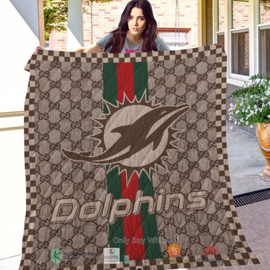 miami dolphins gucci nfl quilt 2 71065