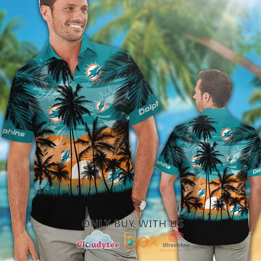 miami dolphins palm tree hawaiian shirt 2 5824