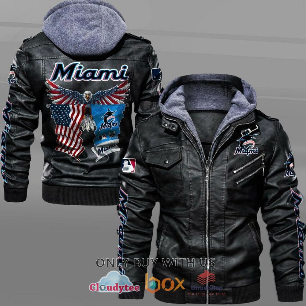 miami marlins american flag eagle leather jacket 1 3748