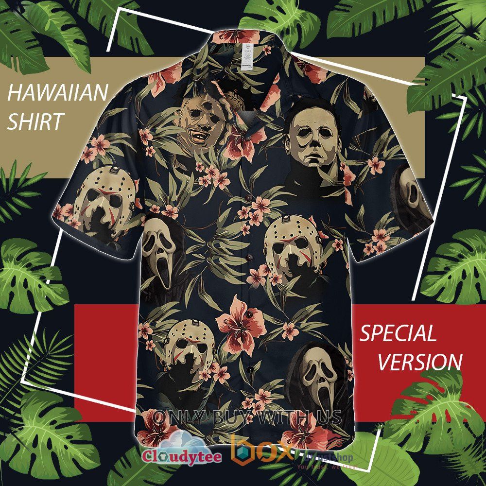 michael myers and jason voorhees hawaiian shirt 1 42017