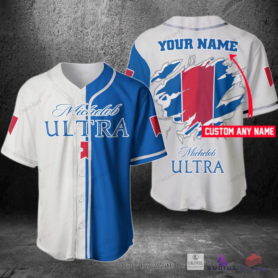 michelob ultra your name baseball jersey 1 97853