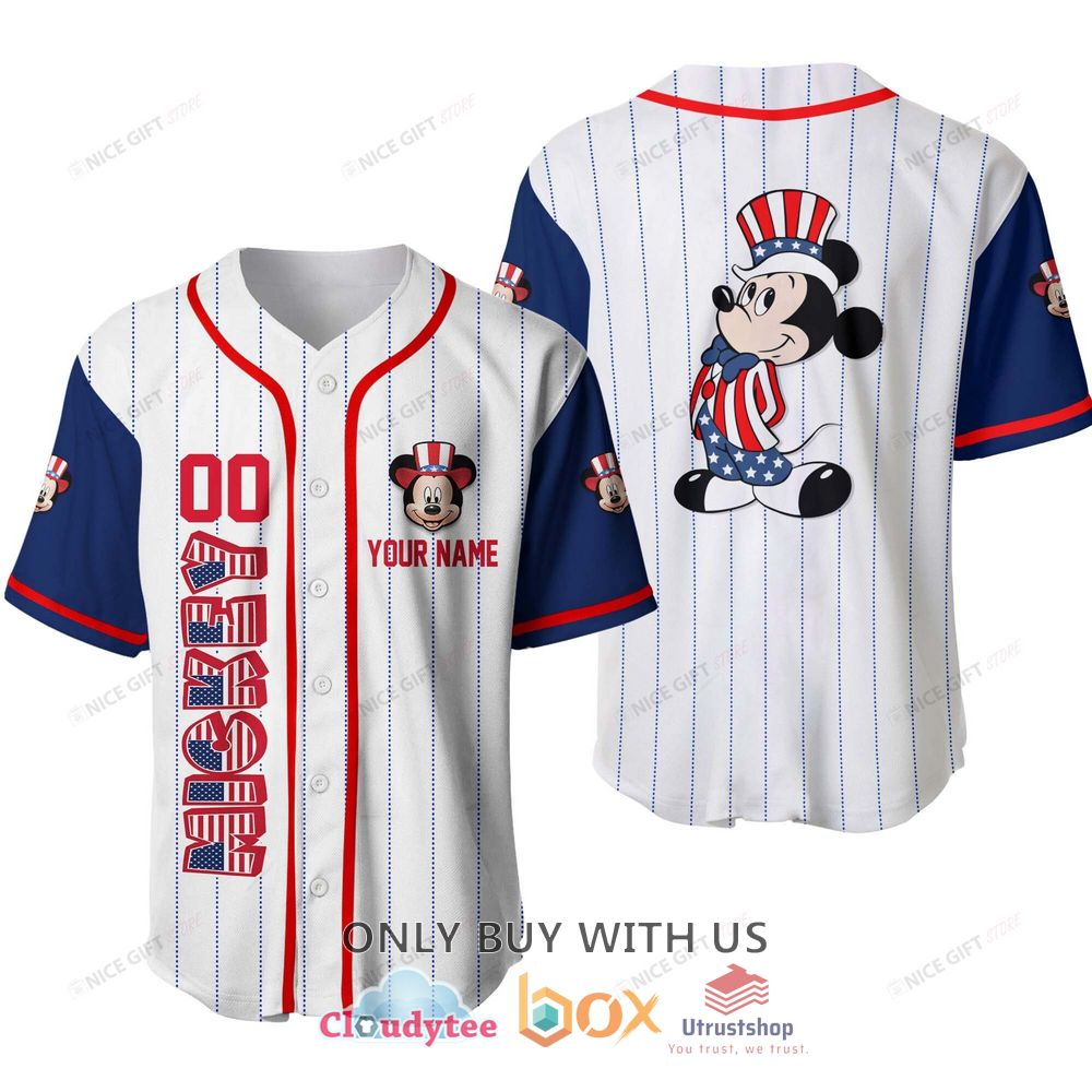 mickey mouse american style personalized baseball jersey shirt 1 74046