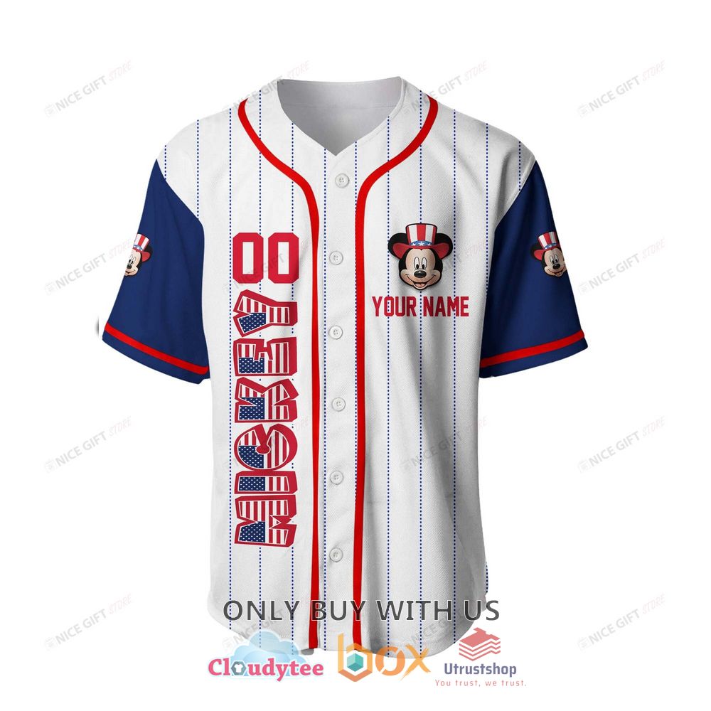 mickey mouse american style personalized baseball jersey shirt 2 75587
