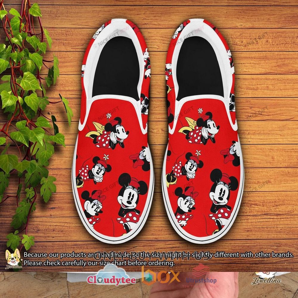 mickey mouse and minnie mouse happy slip on shoes 1 92872