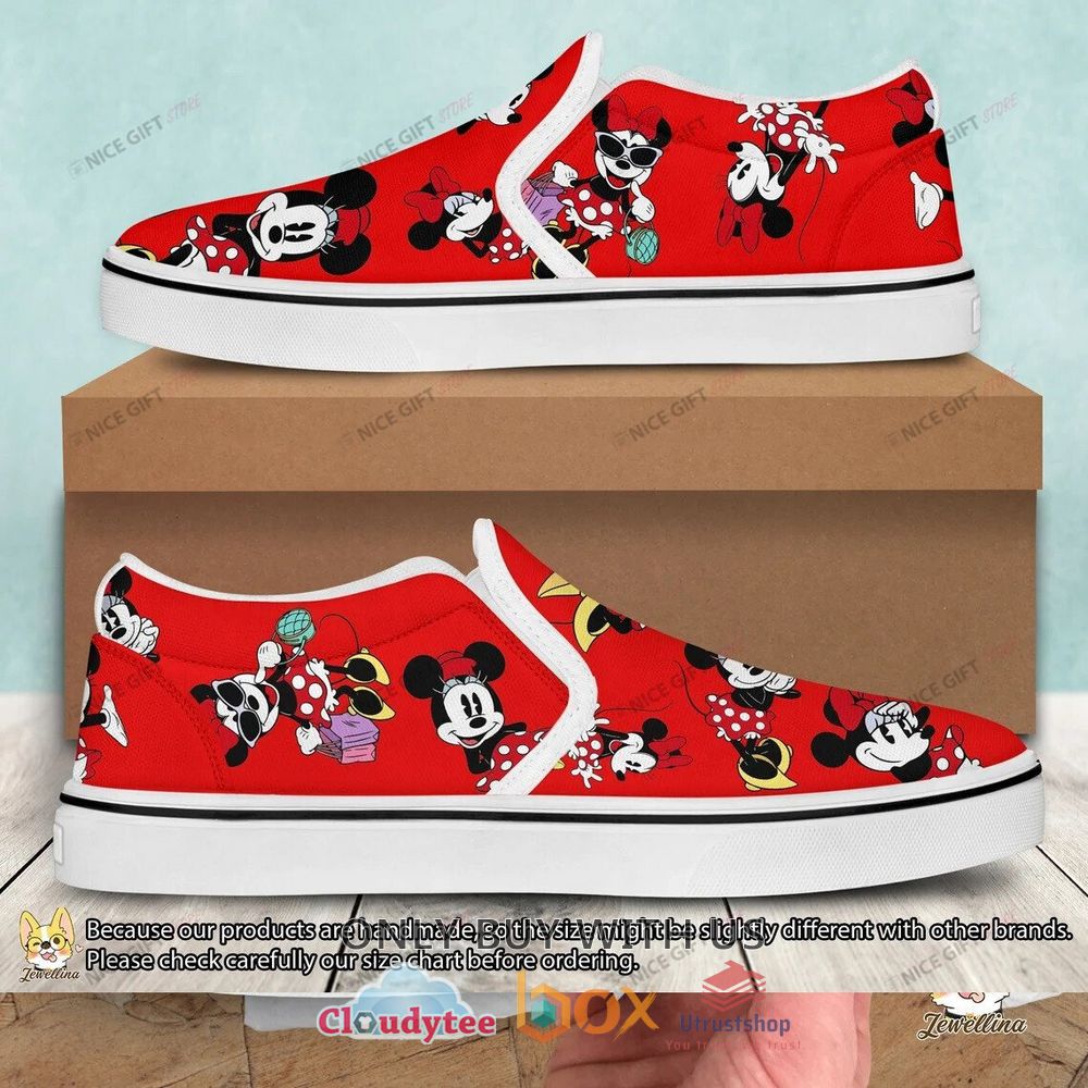 mickey mouse and minnie mouse happy slip on shoes 2 28689