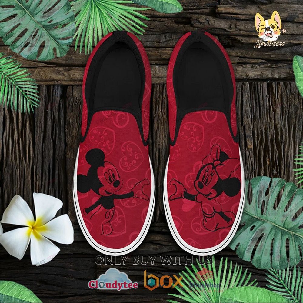 mickey mouse and minnie mouse slip on shoes 1 1696