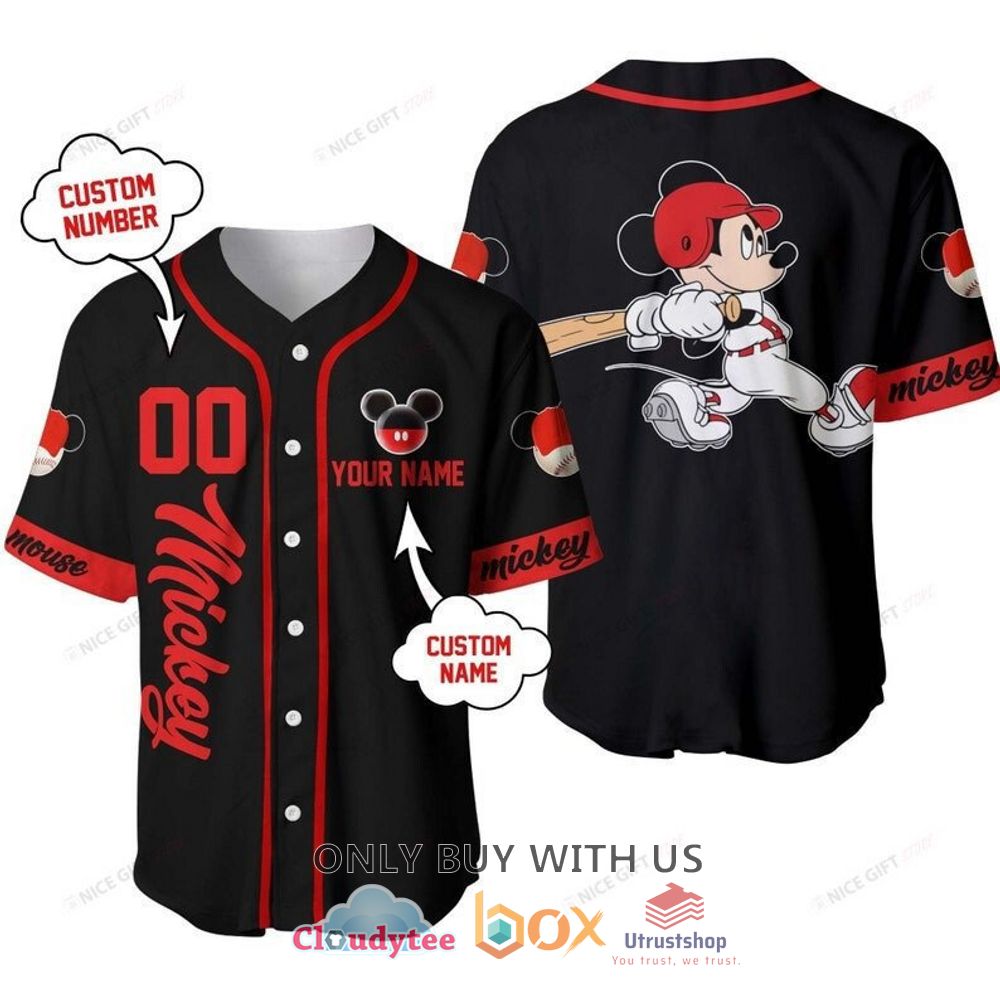 mickey mouse personalized pattern color baseball jersey shirt 1 43614