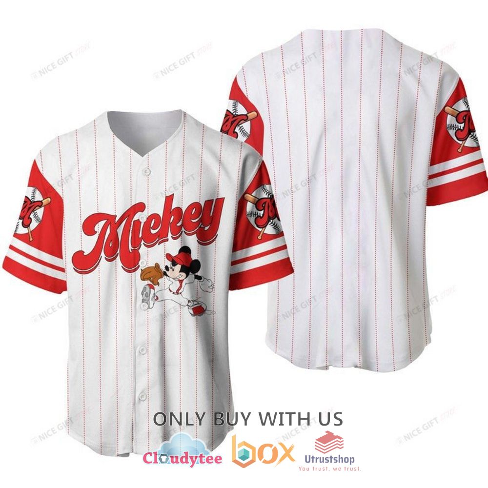 mickey mouse white color baseball jersey shirt 1 11389