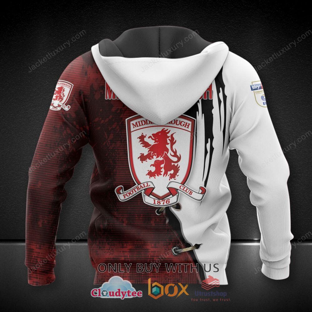 middlesbrough football club lion 3d hoodie shirt 2 29717