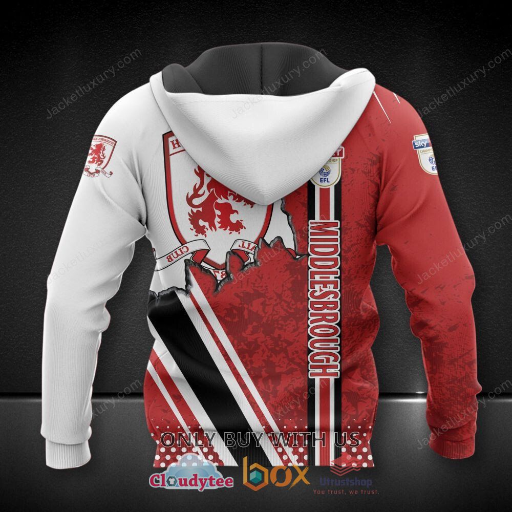 middlesbrough football club white red 3d hoodie shirt 2 80595