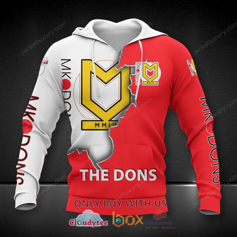 milton keynes dons the dons 3d shirt hoodie 2 92142